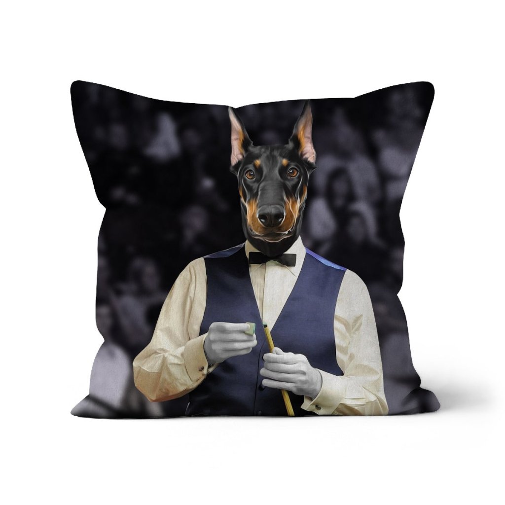 Pet Portraits | The Snooker Player: Custom Pet Pillow | Paw & Glory