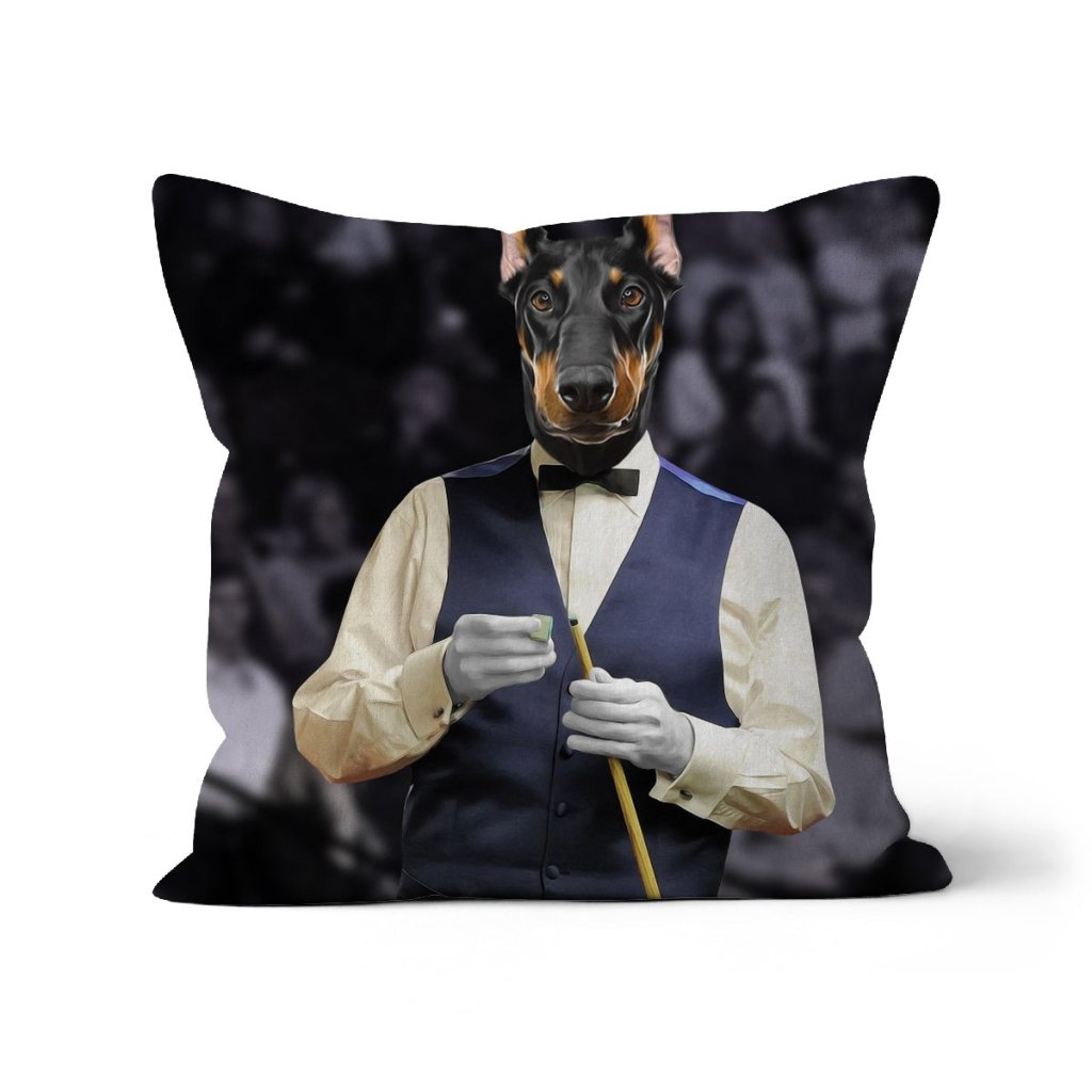 Pet Portraits | The Snooker Player: Custom Pet Pillow | Paw & Glory