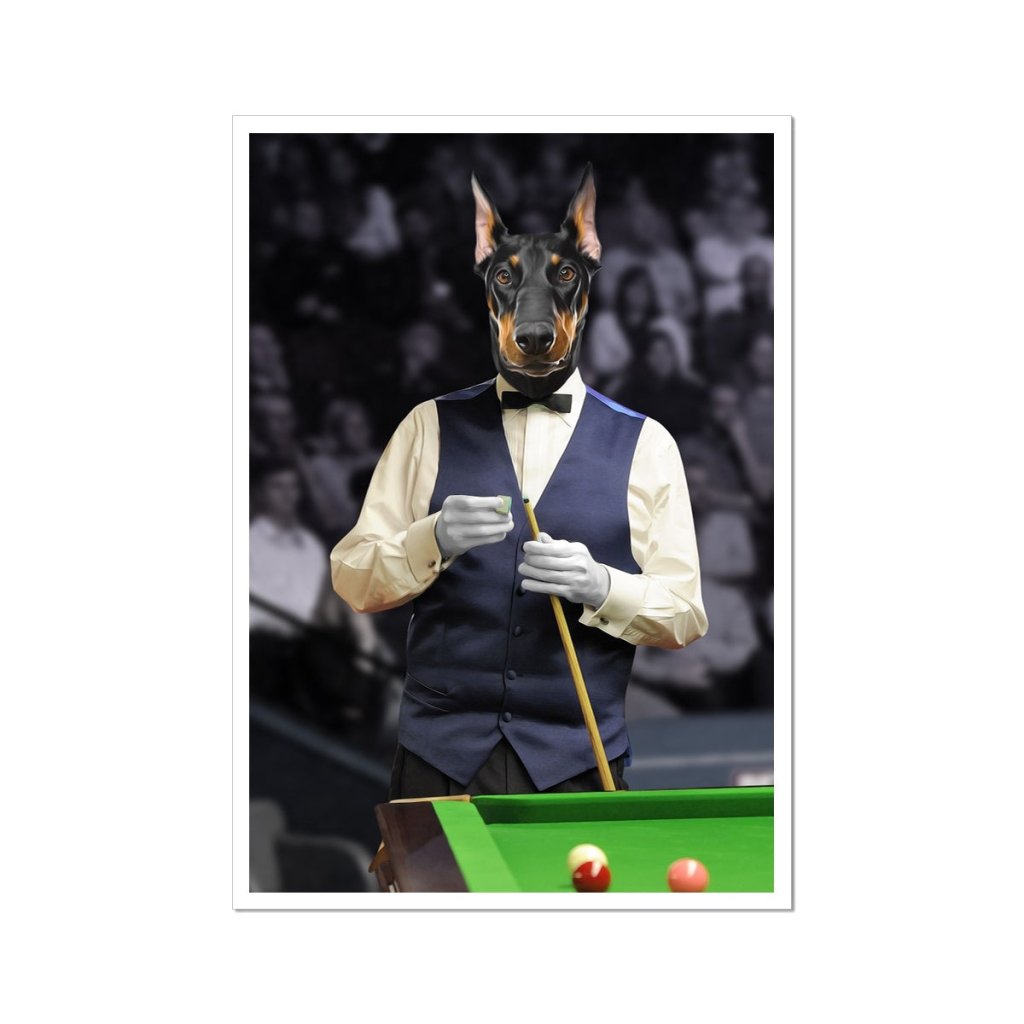 Pet Portraits | The Snooker Player: Custom Pet Poster | Paw & Glory