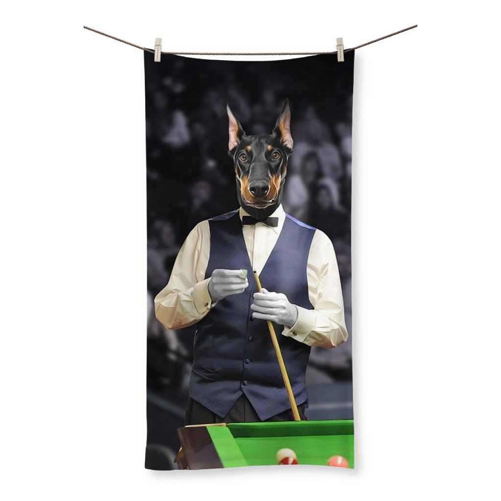 Pet Portraits | The Snooker Player: Custom Pet Towel | Paw & Glory