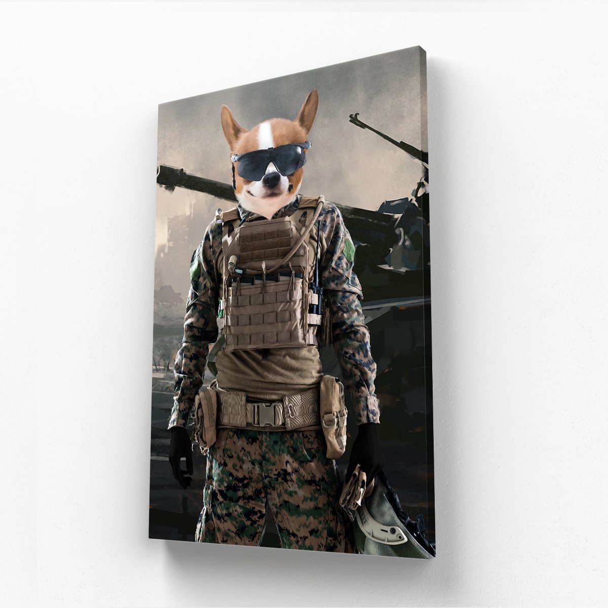 Pet Portraits | The Soldier: Custom Pet Canvas | Paw & Glory