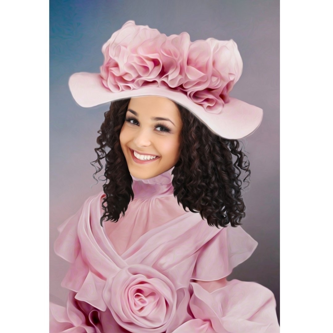 Pet Portraits | The Southern Bell: Custom Digital Download Hooman Portrait | Paw & Glory