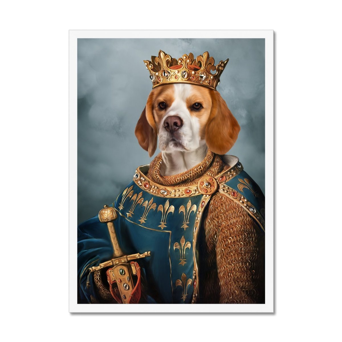 The Sovereign: Custom Pet Portrait - Paw & Glory - Dog Portraits - Pet Portraits