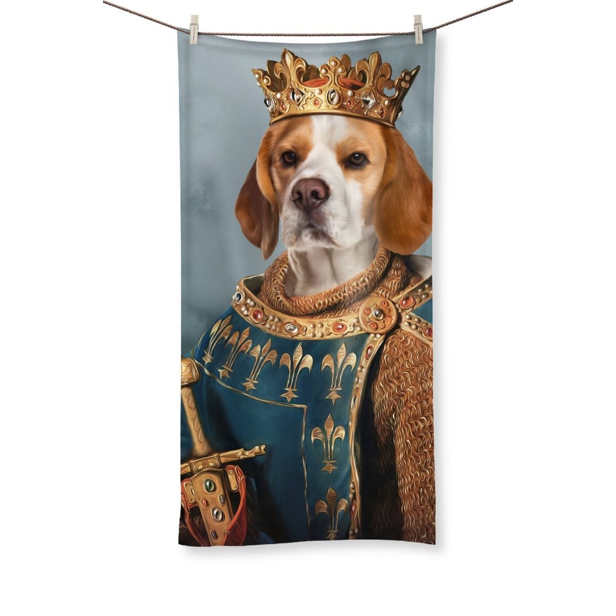 The Sovereign: Custom Pet Towel - Paw & Glory - Dog Portraits - Pet Portraits