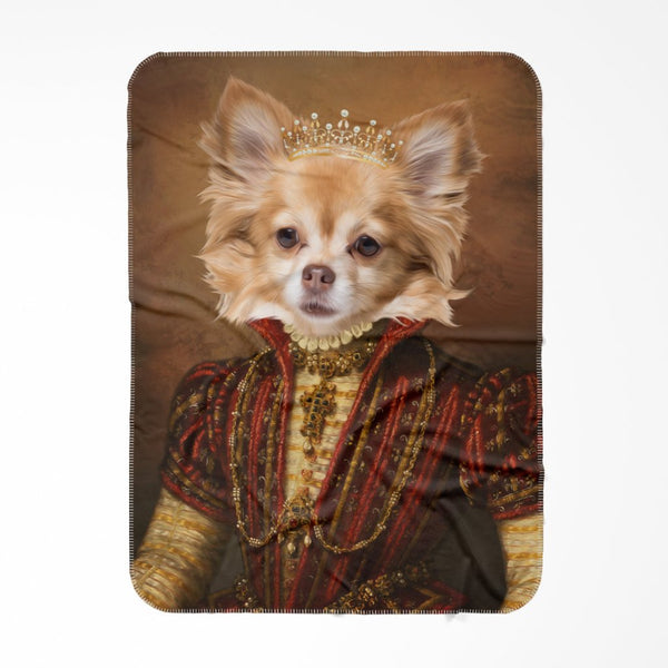 The Spanish Princess: Custom Pet Blanket | royal pet portrait | Paw & Glory