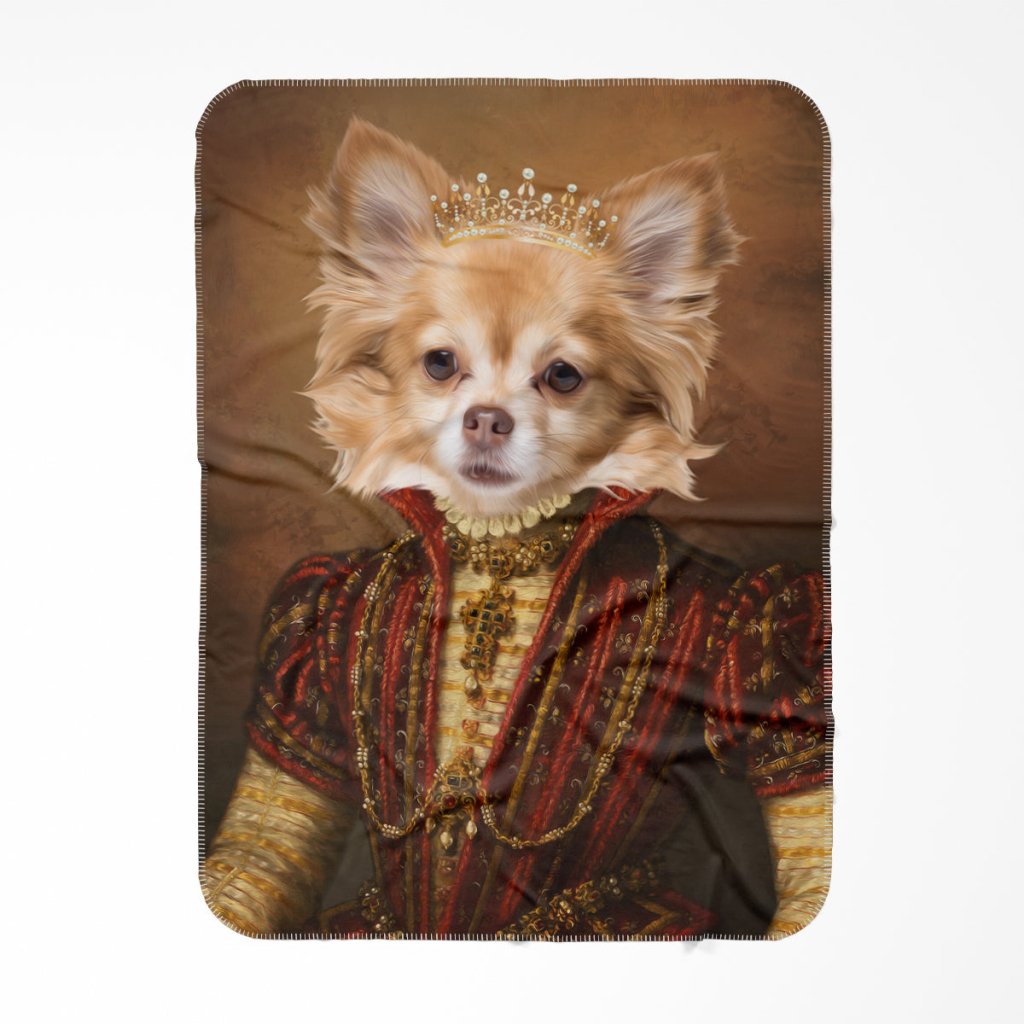 The Spanish Princess: Custom Pet Blanket - Paw & Glory - Dog Portraits - Pet Portraits
