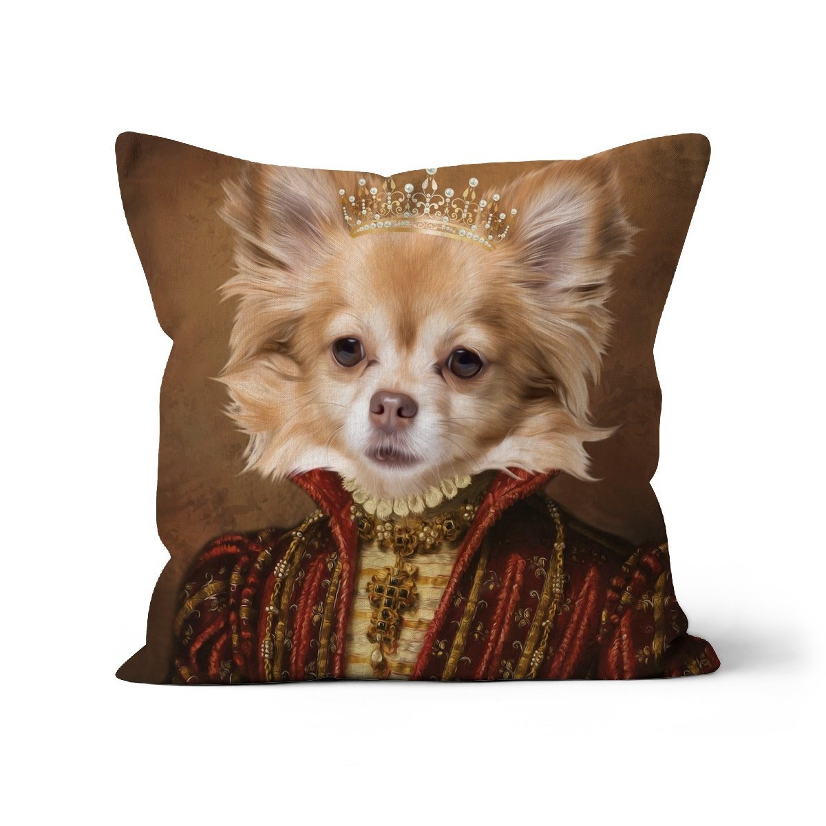 The Spanish Princess: Custom Pet Pillow - Paw & Glory - Dog Portraits - Pet Portraits