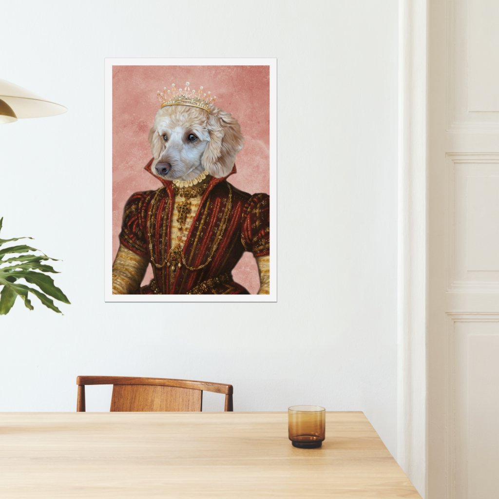 The Spanish Princess: Custom Pet Poster - Paw & Glory - Dog Portraits - Pet Portraits