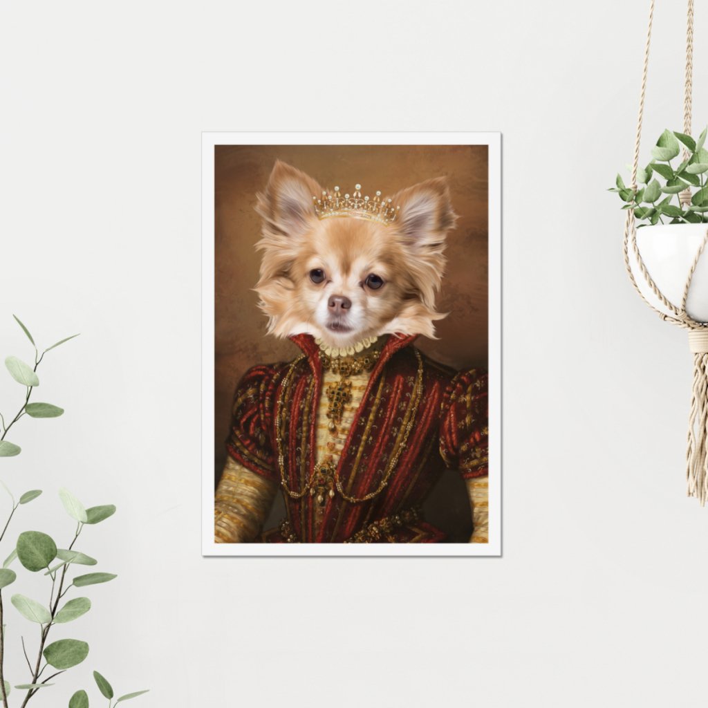 Pet Portraits | The Spanish Princess: Custom Pet Poster | Paw & Glory