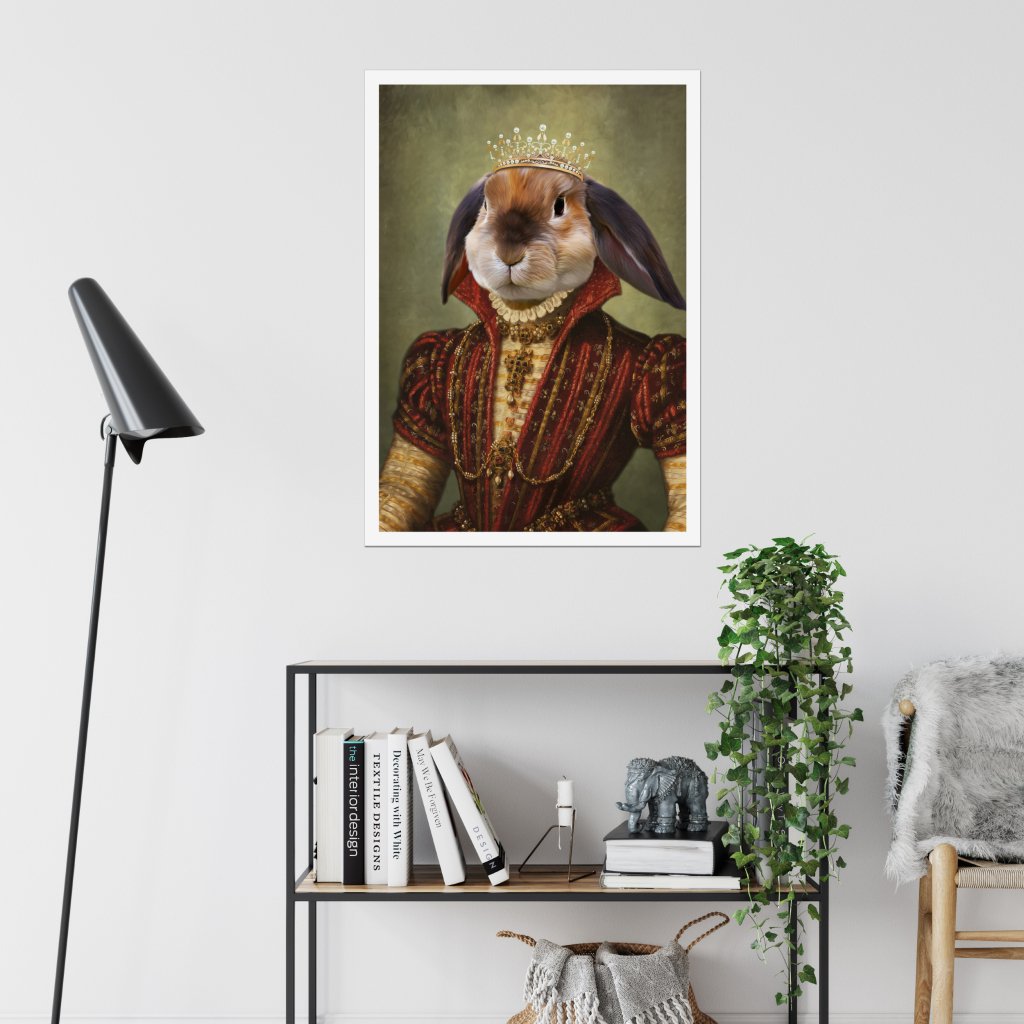 The Spanish Princess: Custom Pet Poster - Paw & Glory - Dog Portraits - Pet Portraits
