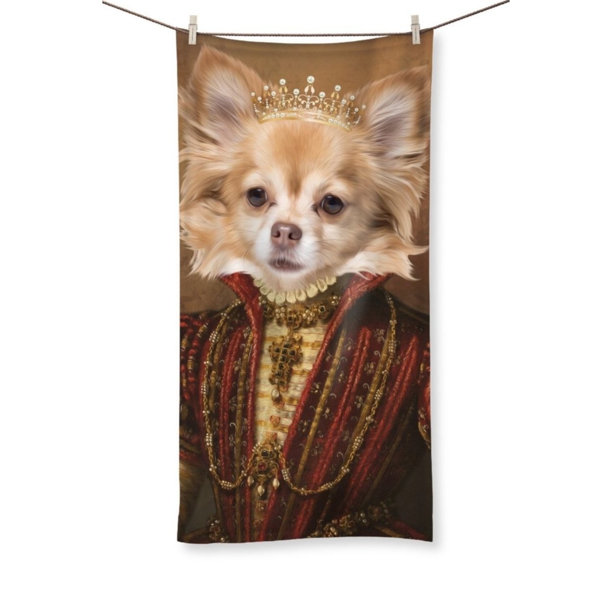 Pet Portraits | The Spanish Princess: Custom Pet Towel | Paw & Glory
