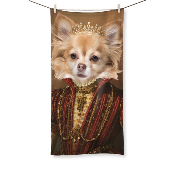 The Spanish Princess: Custom Pet Towel | royal pet portrait | Paw & Glory