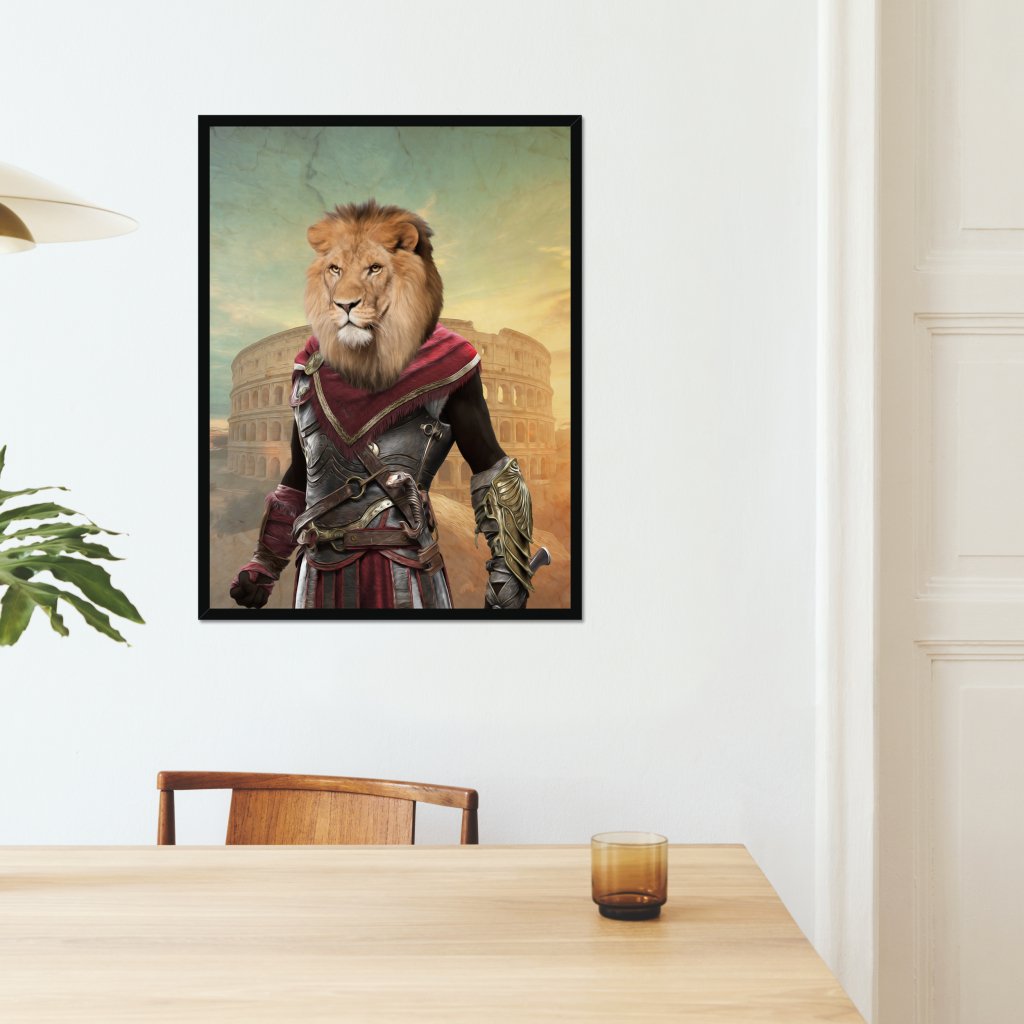 Pet Portraits | The Spartan: Animal Art Framed Portrait | Paw & Glory