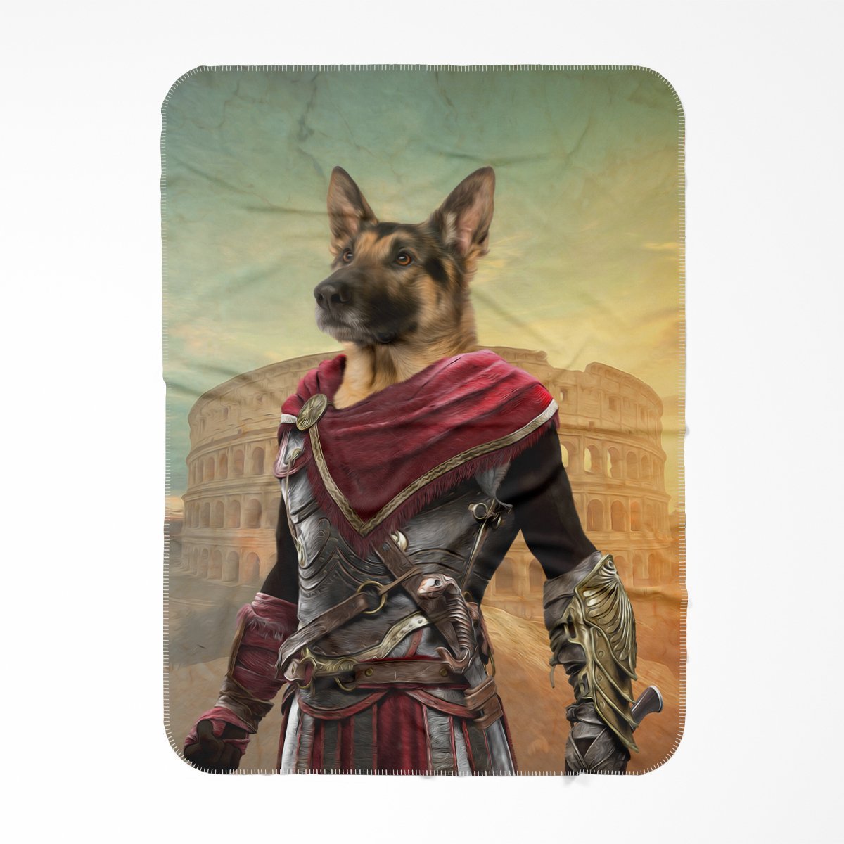 Pet Portraits | The Spartan: Custom Pet Blanket | Paw & Glory