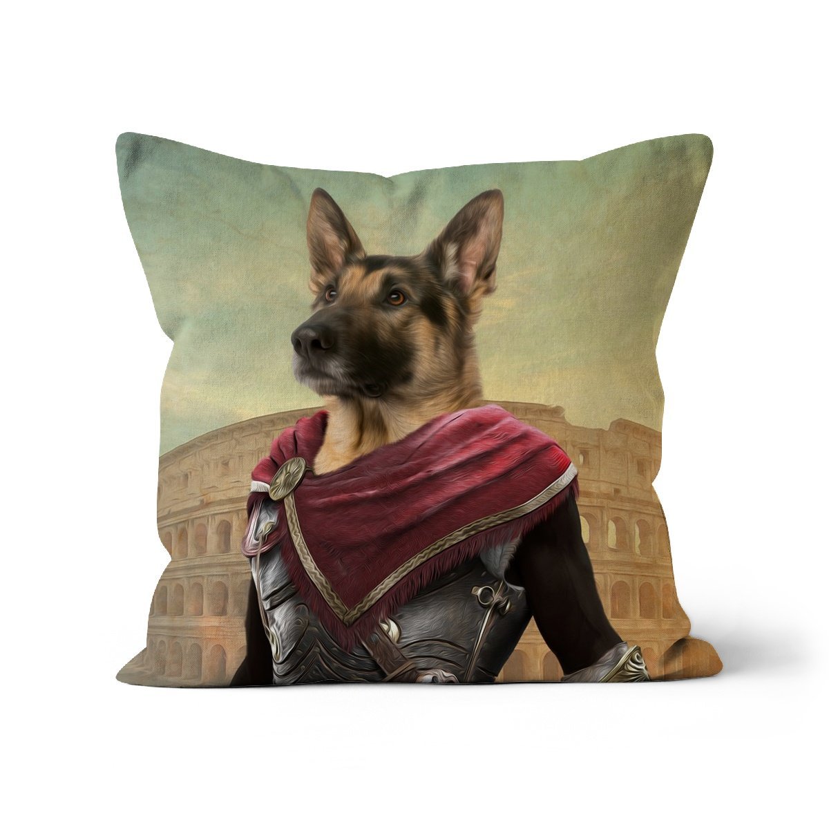 The Spartan: Custom Pet Pillow - Paw & Glory - Dog Portraits - Pet Portraits