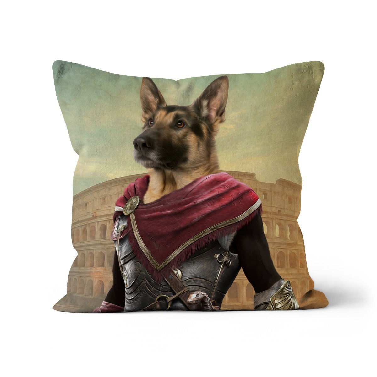 Pet Portraits | The Spartan: Custom Pet Pillow | Paw & Glory