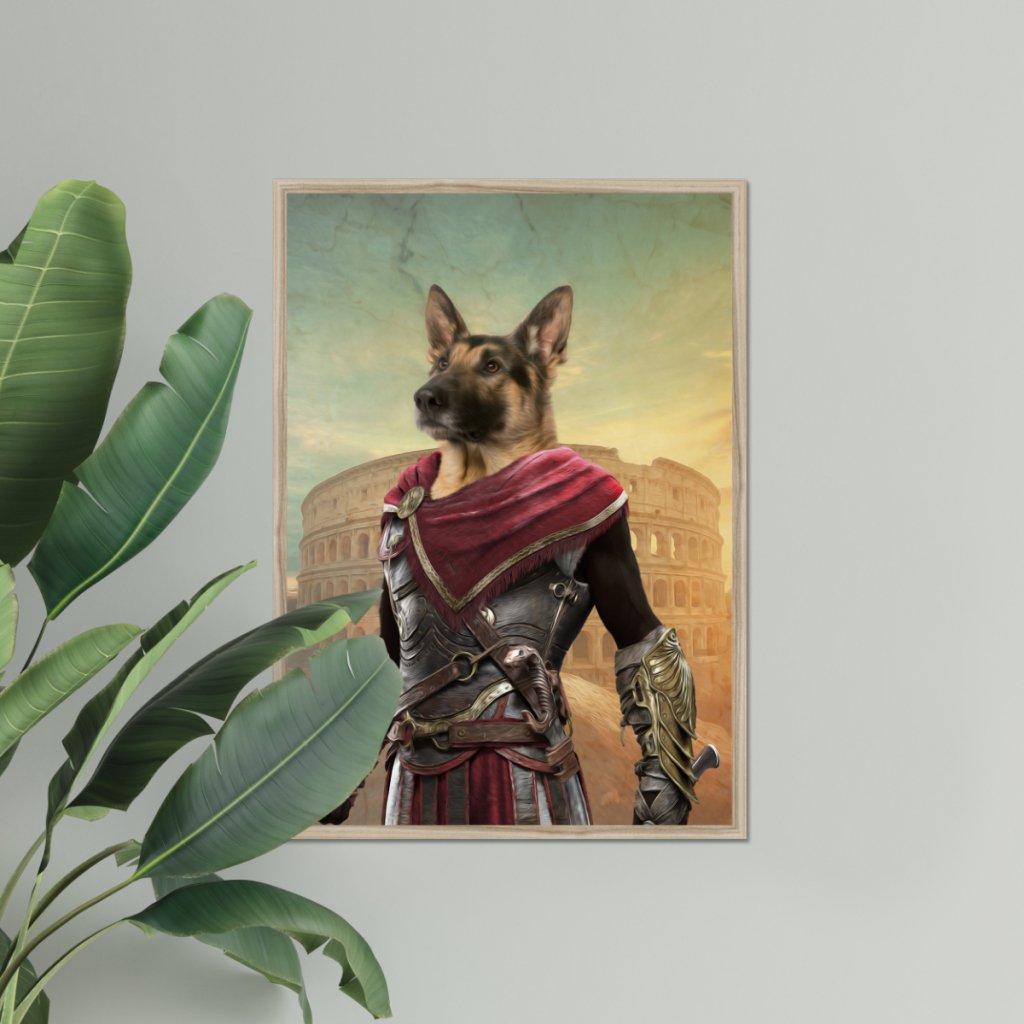 The Spartan: Custom Pet Portrait - Paw & Glory - Dog Portraits - Pet Portraits