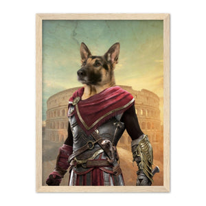 The Spartan: Custom Pet Portrait - Paw & Glory - Dog Portraits - Pet Portraits