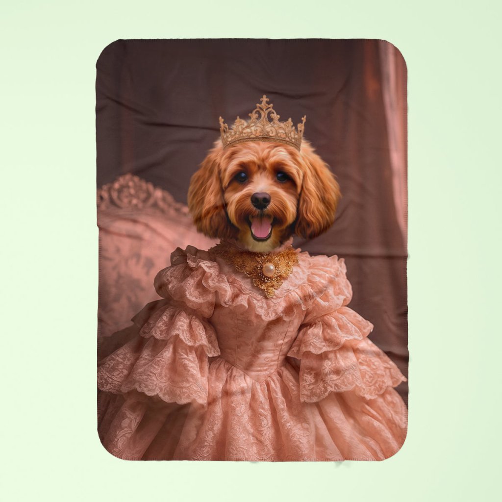 The Spoiled Princess: Custom Pet Blanket - Paw & Glory - Dog Portraits - Pet Portraits