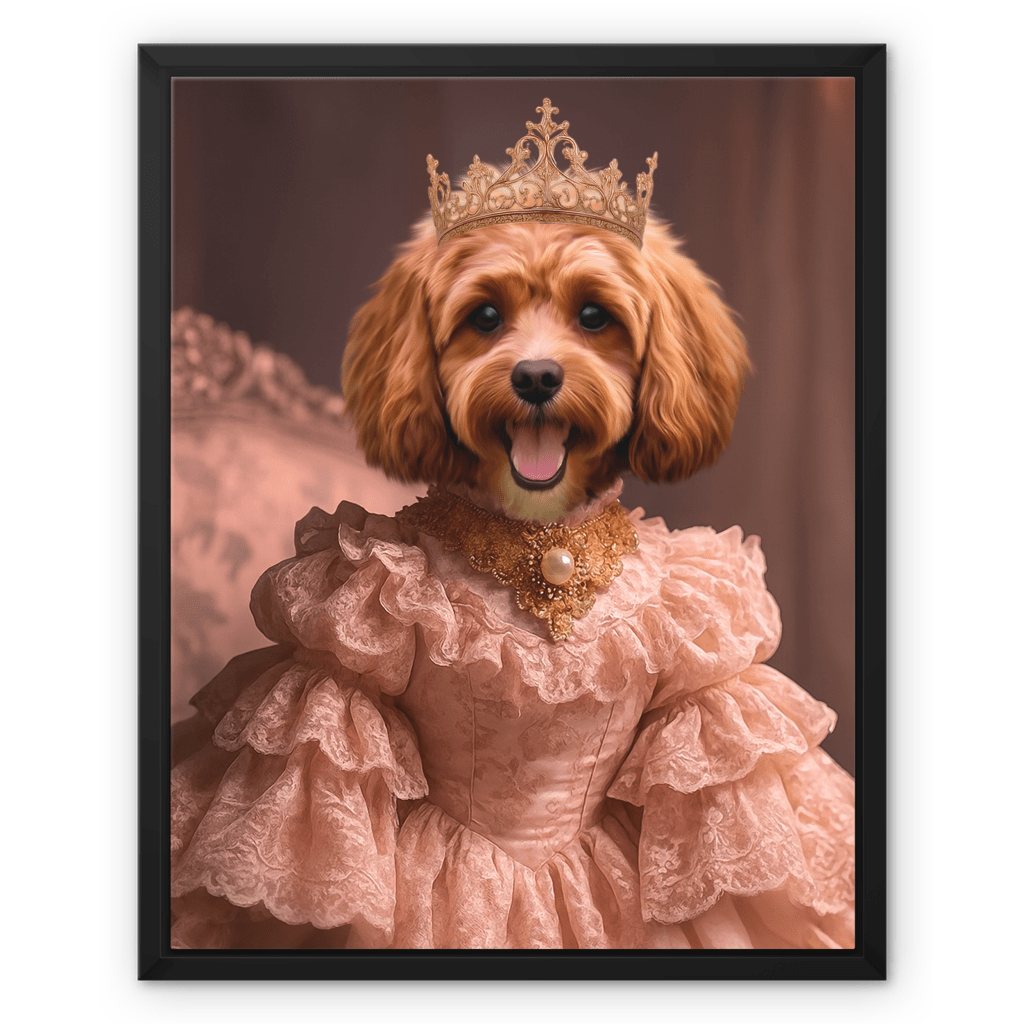 The Spoiled Princess: Custom Pet Canvas - Paw & Glory - Dog Portraits - Pet Portraits
