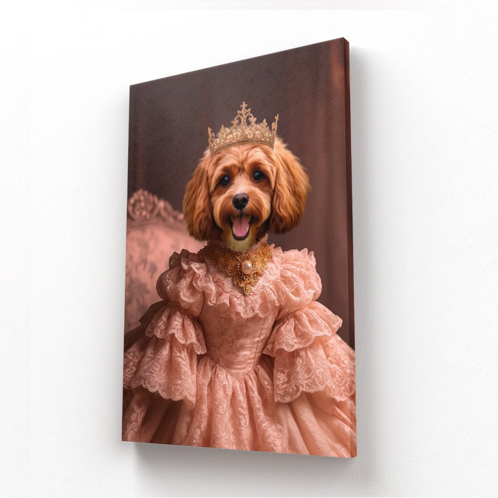 The Spoiled Princess: Custom Pet Canvas - Paw & Glory - Dog Portraits - Pet Portraits