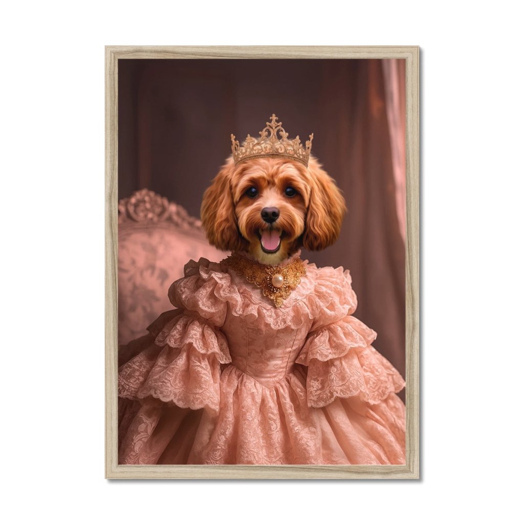 Pet Portraits | The Spoiled Princess: Custom Pet Framed Portrait | Paw & Glory