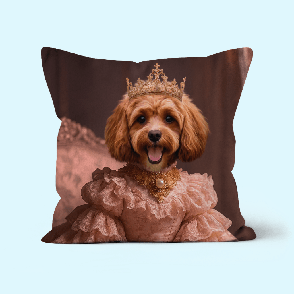 The Spoiled Princess: Custom Pet Pillow - Paw & Glory - Dog Portraits - Pet Portraits