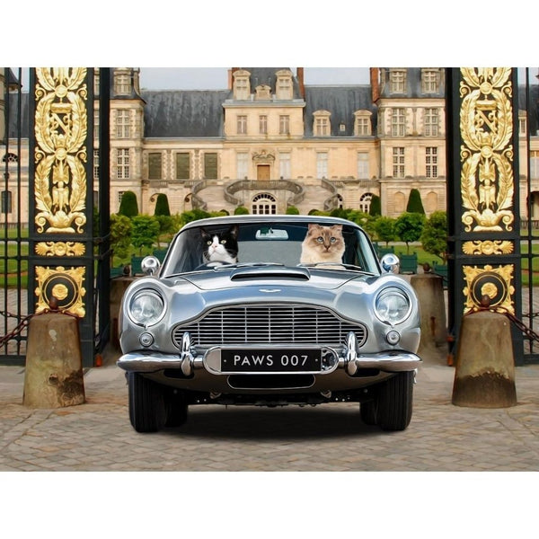 The Spy Car: Custom Digital Download Pet Portrait - Paw & Glory - Dog Portraits - Pet Portraits