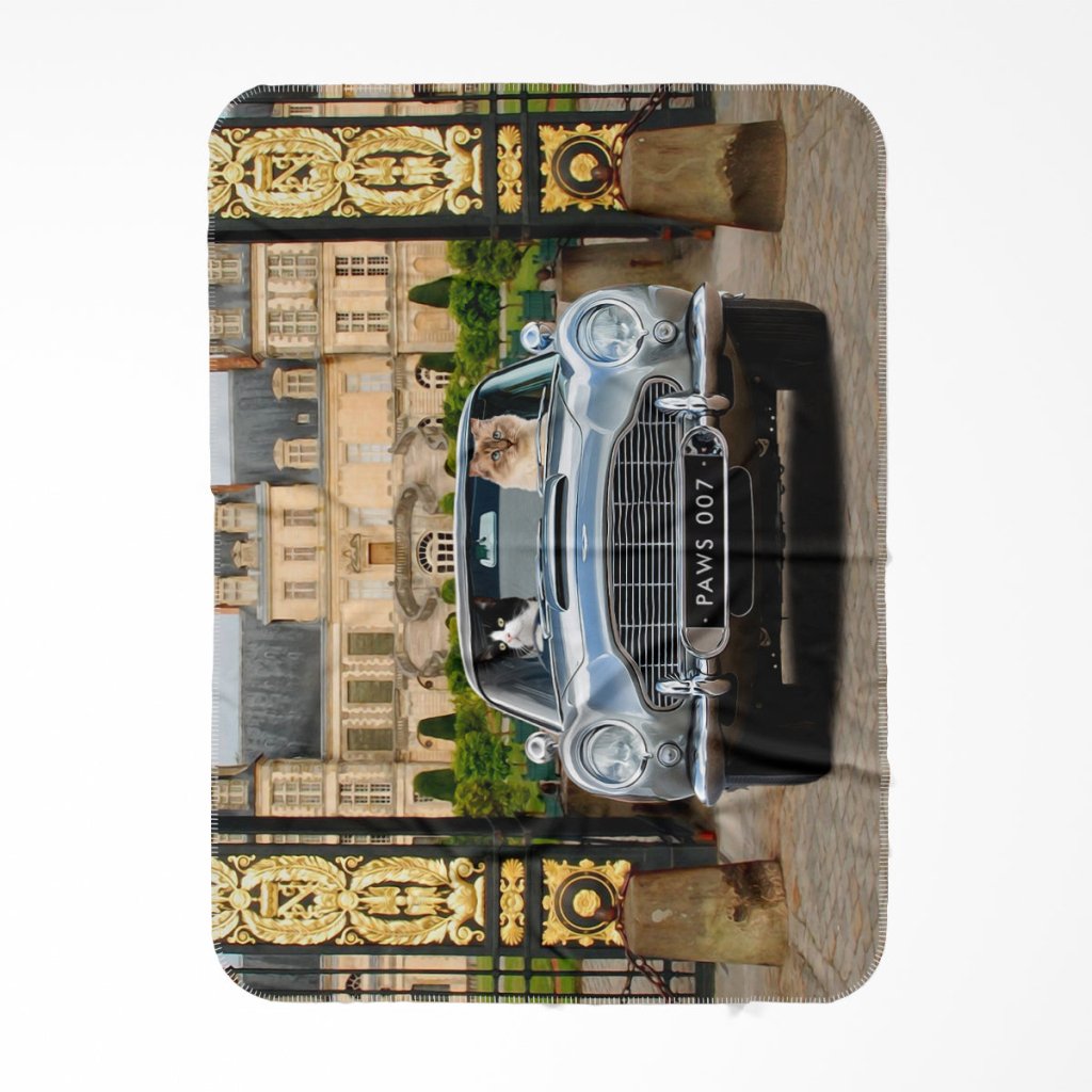 The Spy Car: Custom Pet Blanket - Paw & Glory - Dog Portraits - Pet Portraits
