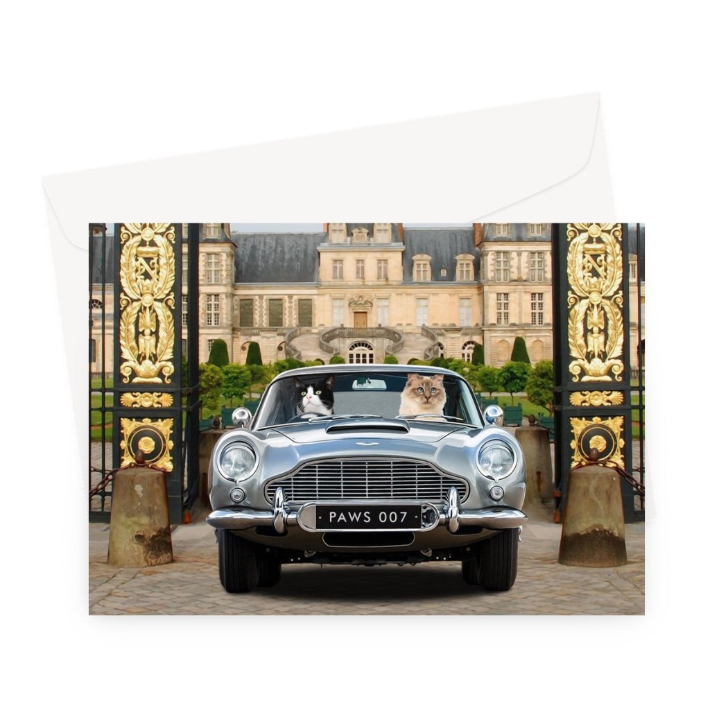 Pet Portraits | The Spy Car: Custom Pet Greeting Card | Paw & Glory