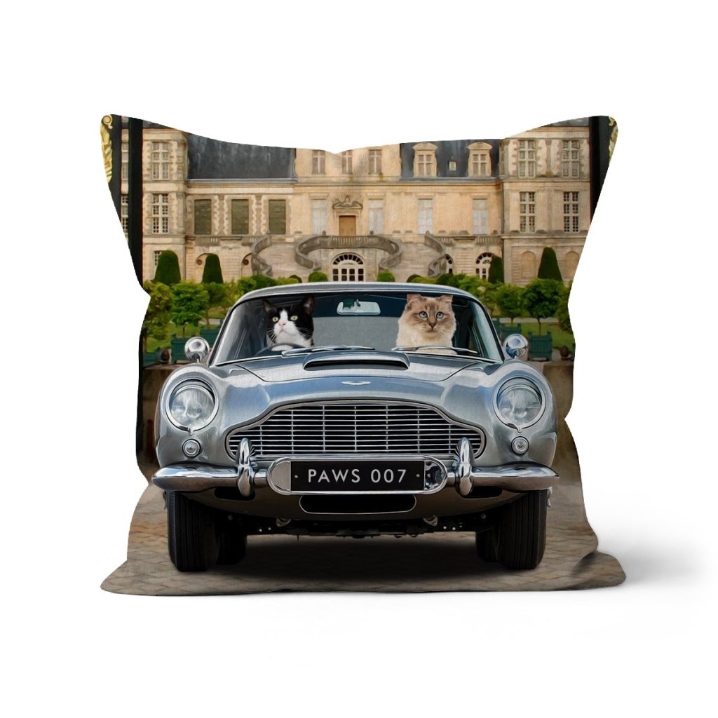 Pet Portraits | The Spy Car: Custom Pet Pillow | Paw & Glory