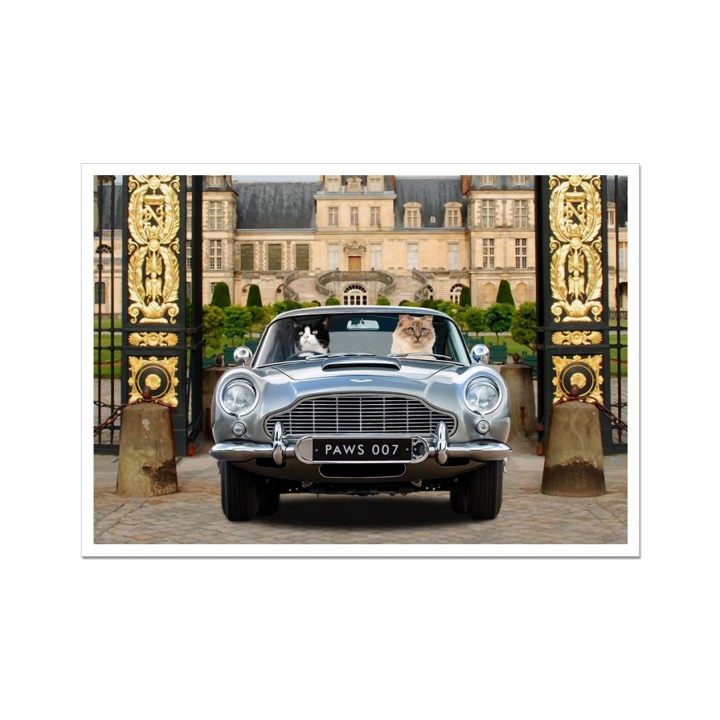 Pet Portraits | The Spy Car: Custom Pet Poster | Paw & Glory