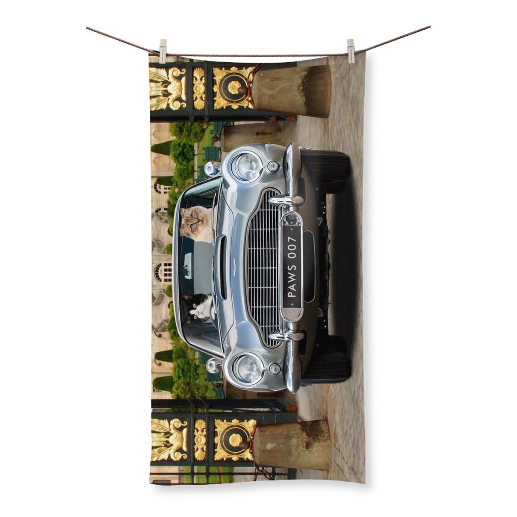 Pet Portraits | The Spy Car: Custom Pet Towel | Paw & Glory