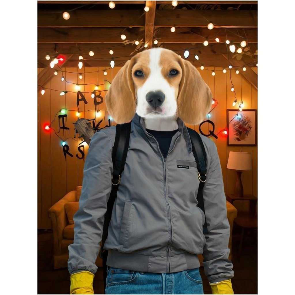 Retro 80s Sci-Fi Custom Digital Download Pet Portrait | Paw & Glory