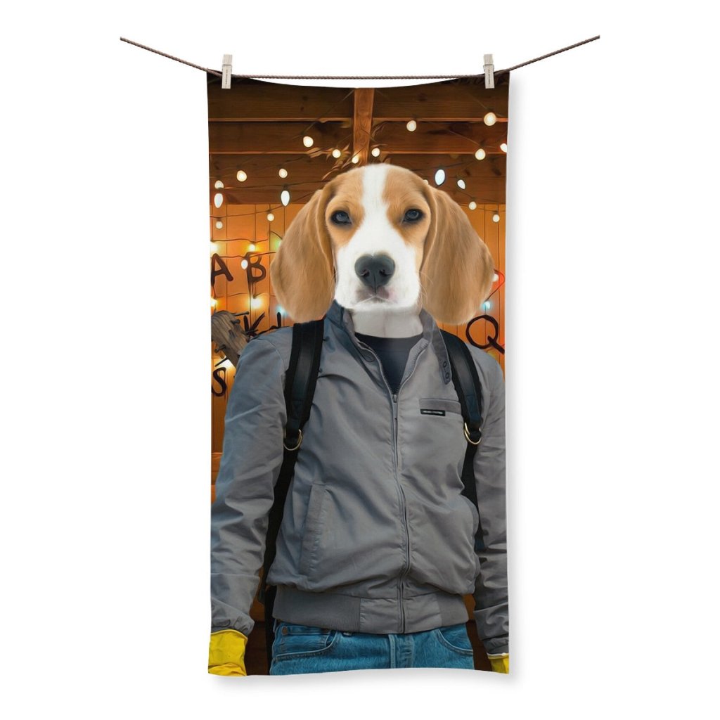 Retro 80s Sci-Fi Custom Pet Towel | Custom Pet Portrait | Paw & Glory