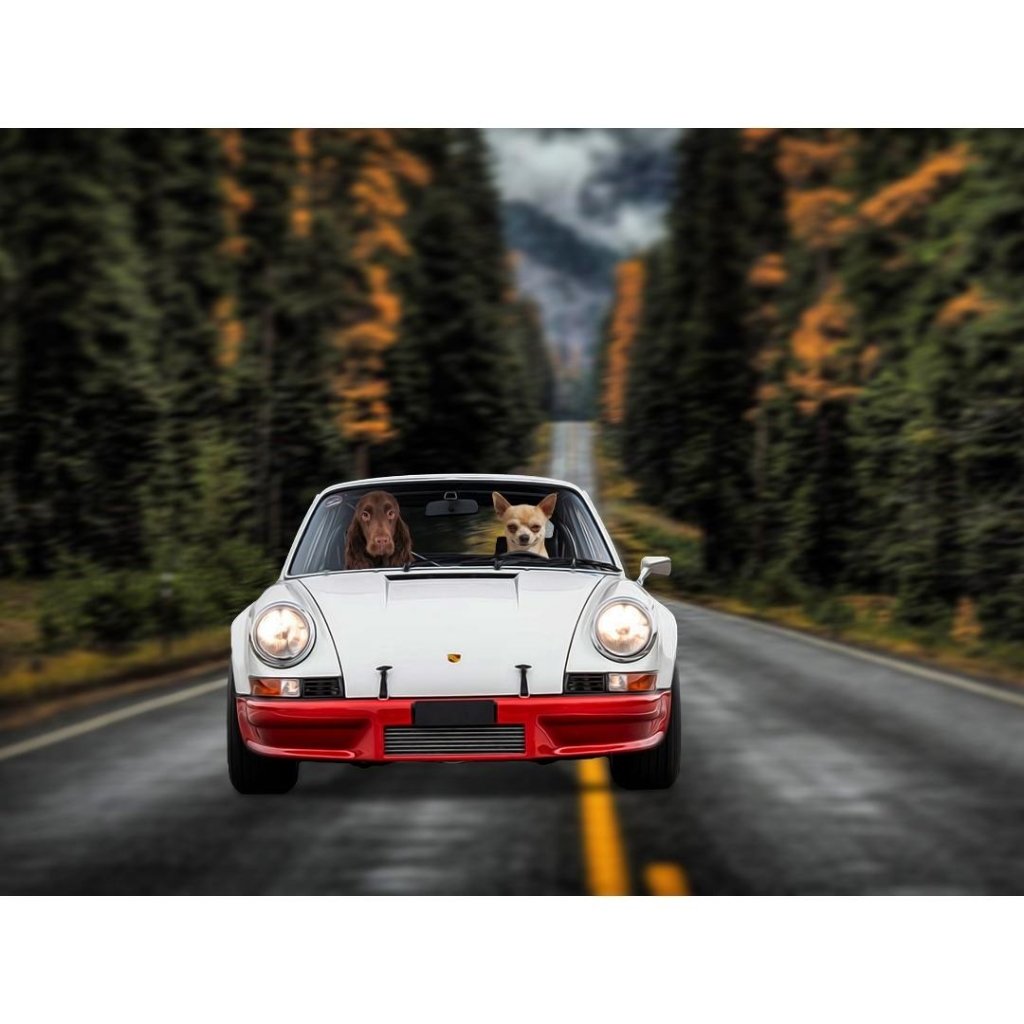 Pet Portraits | The Supercar: Custom Digital Download Pet Portrait | Paw & Glory