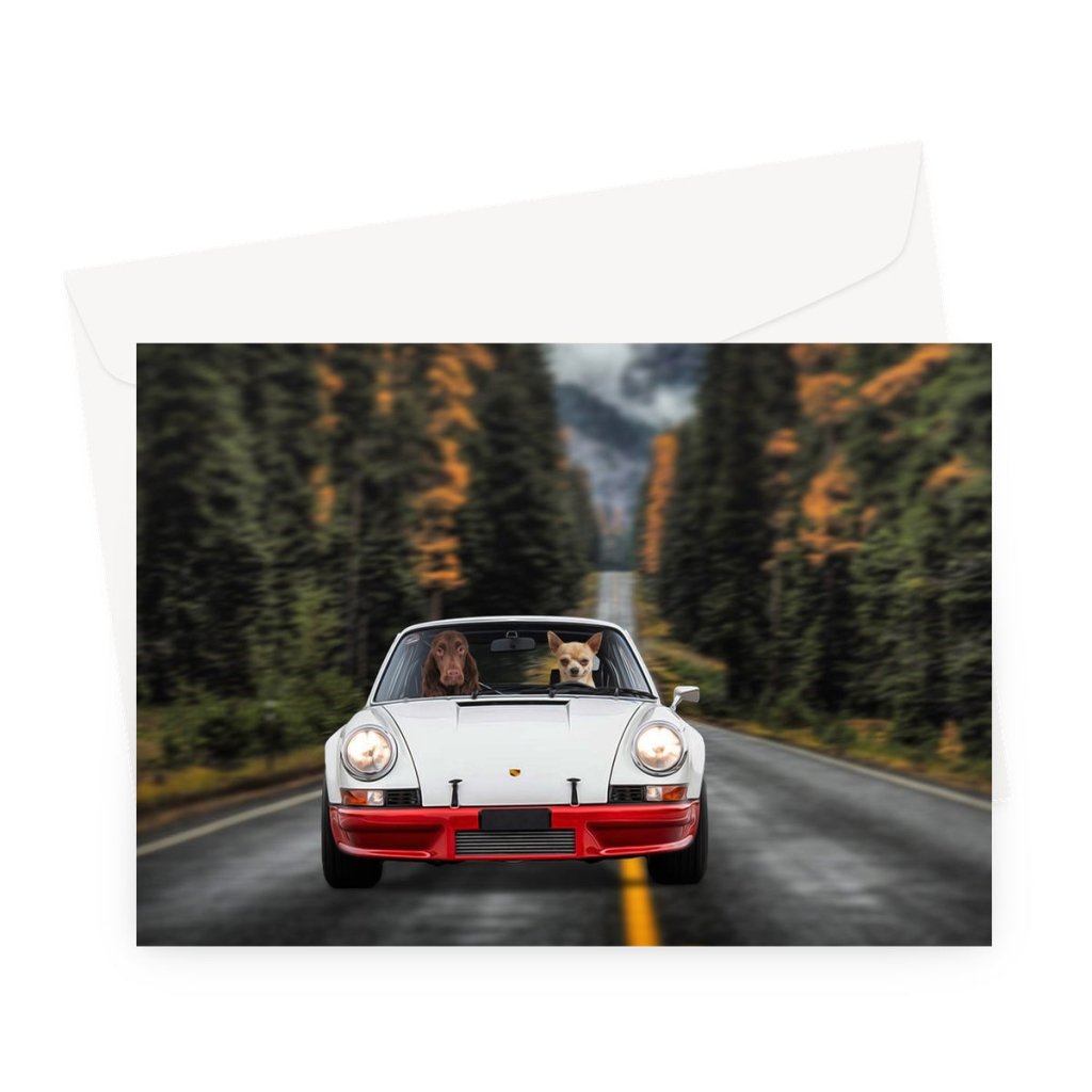Pet Portraits | The Supercar: Custom Pet Greeting Card | Paw & Glory