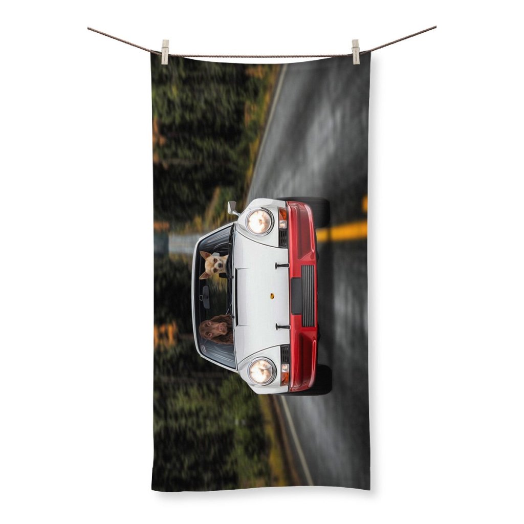 The Supercar: Custom Pet Towel - Paw & Glory - Dog Portraits - Pet Portraits