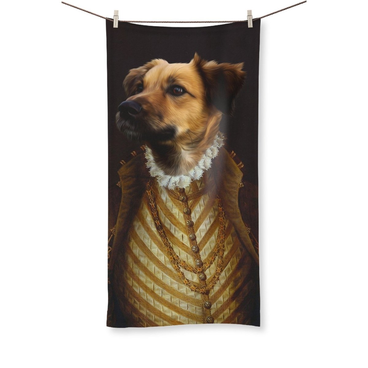 The Supremo: Custom Pet Towel - Paw & Glory - Dog Portraits - Pet Portraits