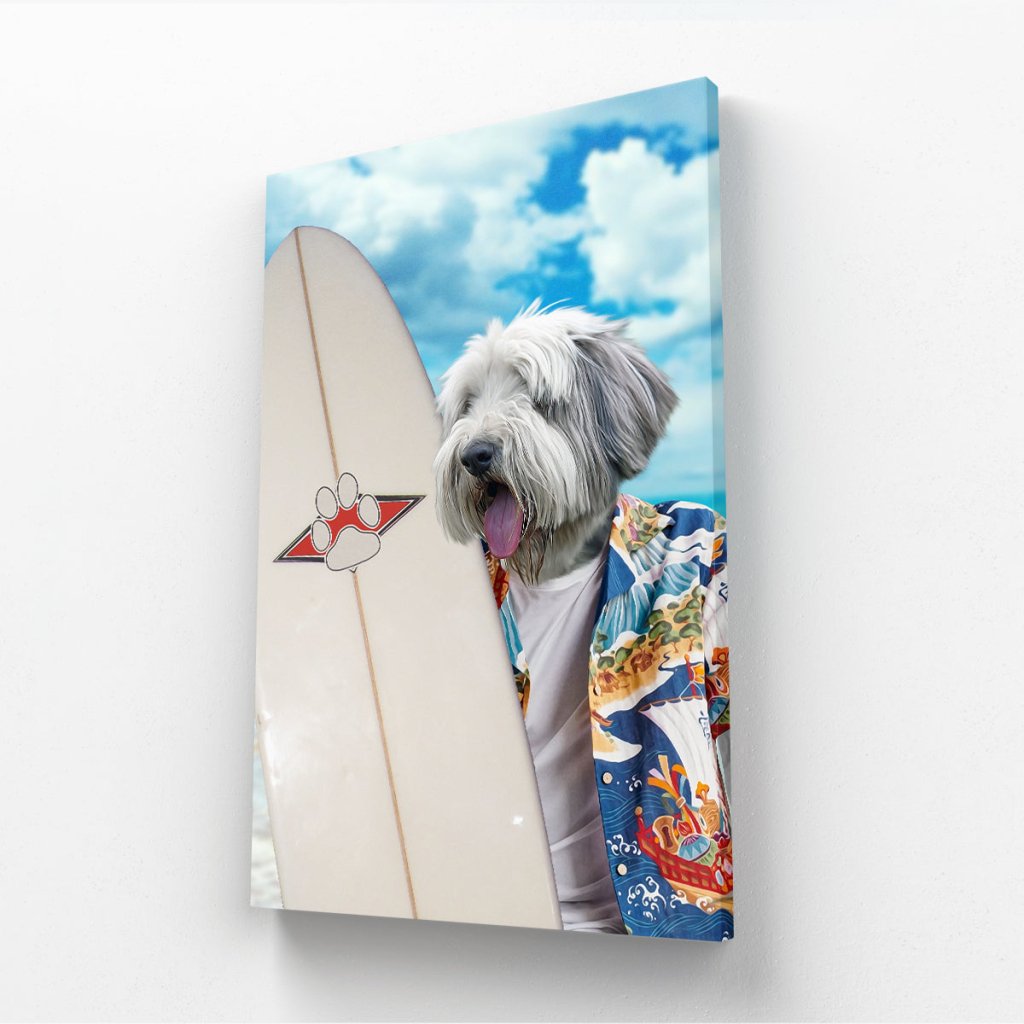 Pet Portraits | The Surfer: Custom Pet Canvas | Paw & Glory