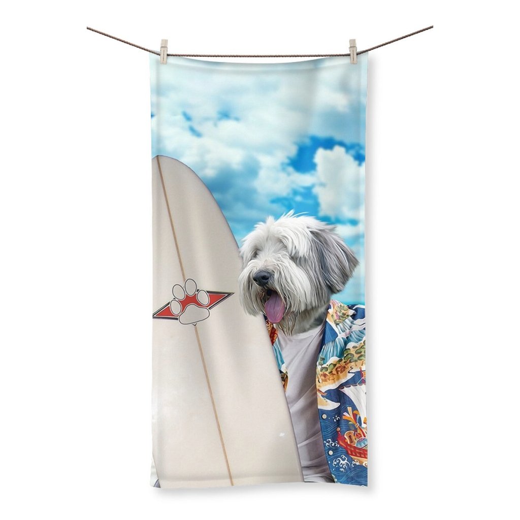 Pet Portraits | The Surfer: Custom Pet Towel | Paw & Glory