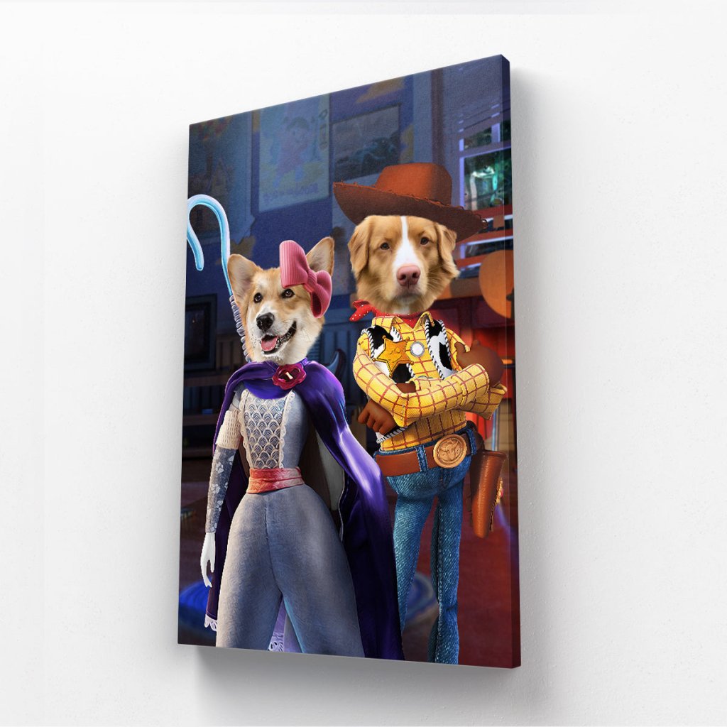 Pet Portraits | The Sweethearts (Toy Story Inspired): Custom Pet Canvas | Paw & Glory