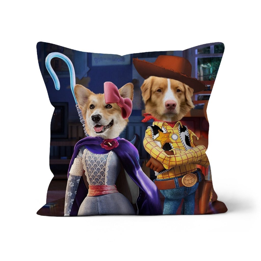 Pet Portraits | The Sweethearts (Toy Story Inspired): Custom Pet Pillow | Paw & Glory