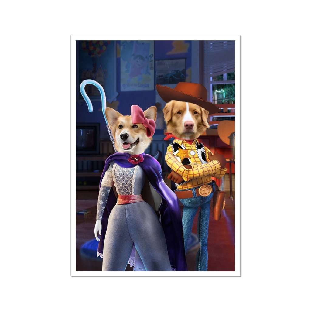 Pet Portraits | The Sweethearts (Toy Story Inspired): Custom Pet Poster | Paw & Glory