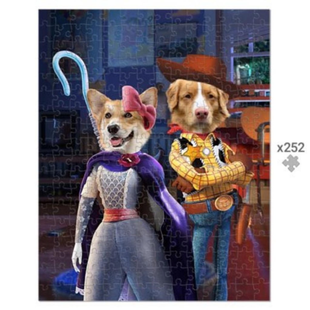 Pet Portraits | The Sweethearts (Toy Story Inspired): Custom Pet Puzzle | Paw & Glory