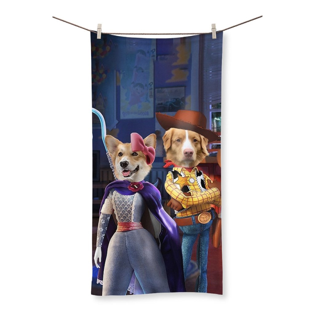 Pet Portraits | The Sweethearts (Toy Story Inspired): Custom Pet Towel | Paw & Glory