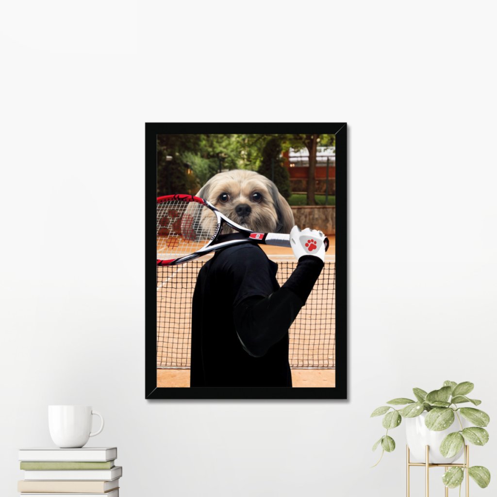 Pet Portraits | The Tennis Champion: Custom Pet Portrait | Paw & Glory
