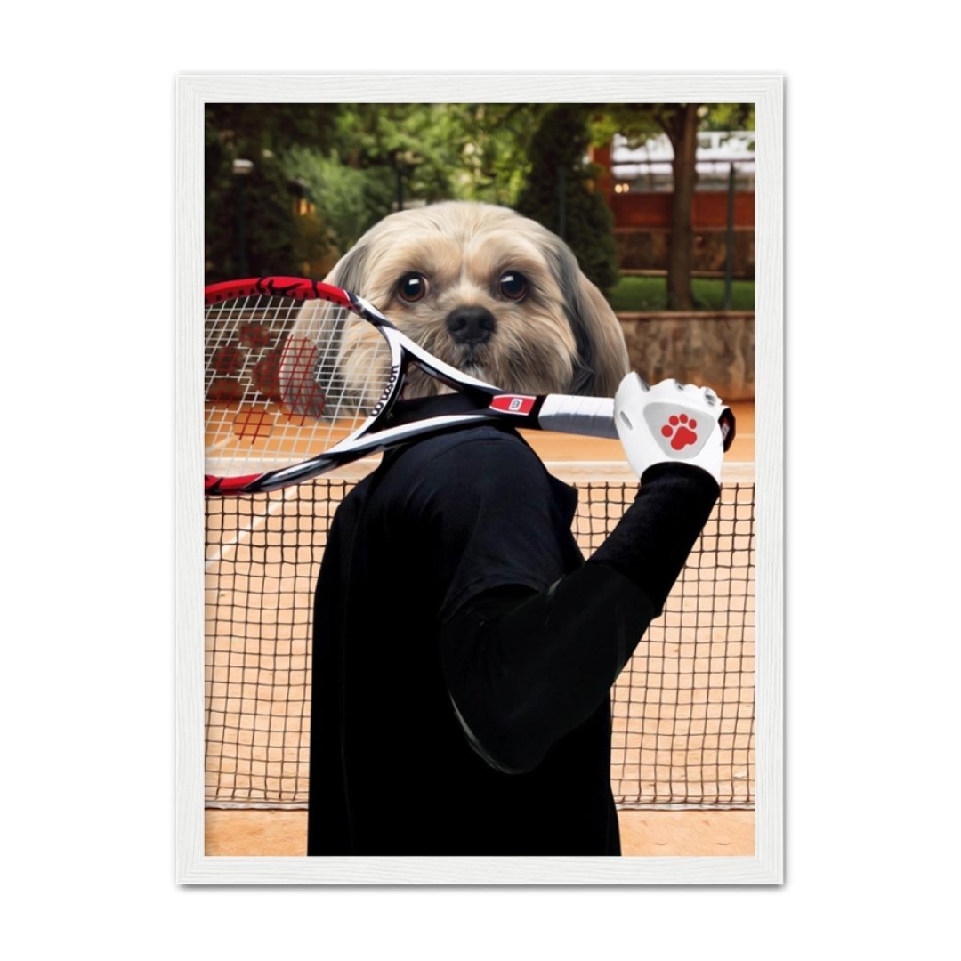 Pet Portraits | The Tennis Champion: Custom Pet Portrait | Paw & Glory
