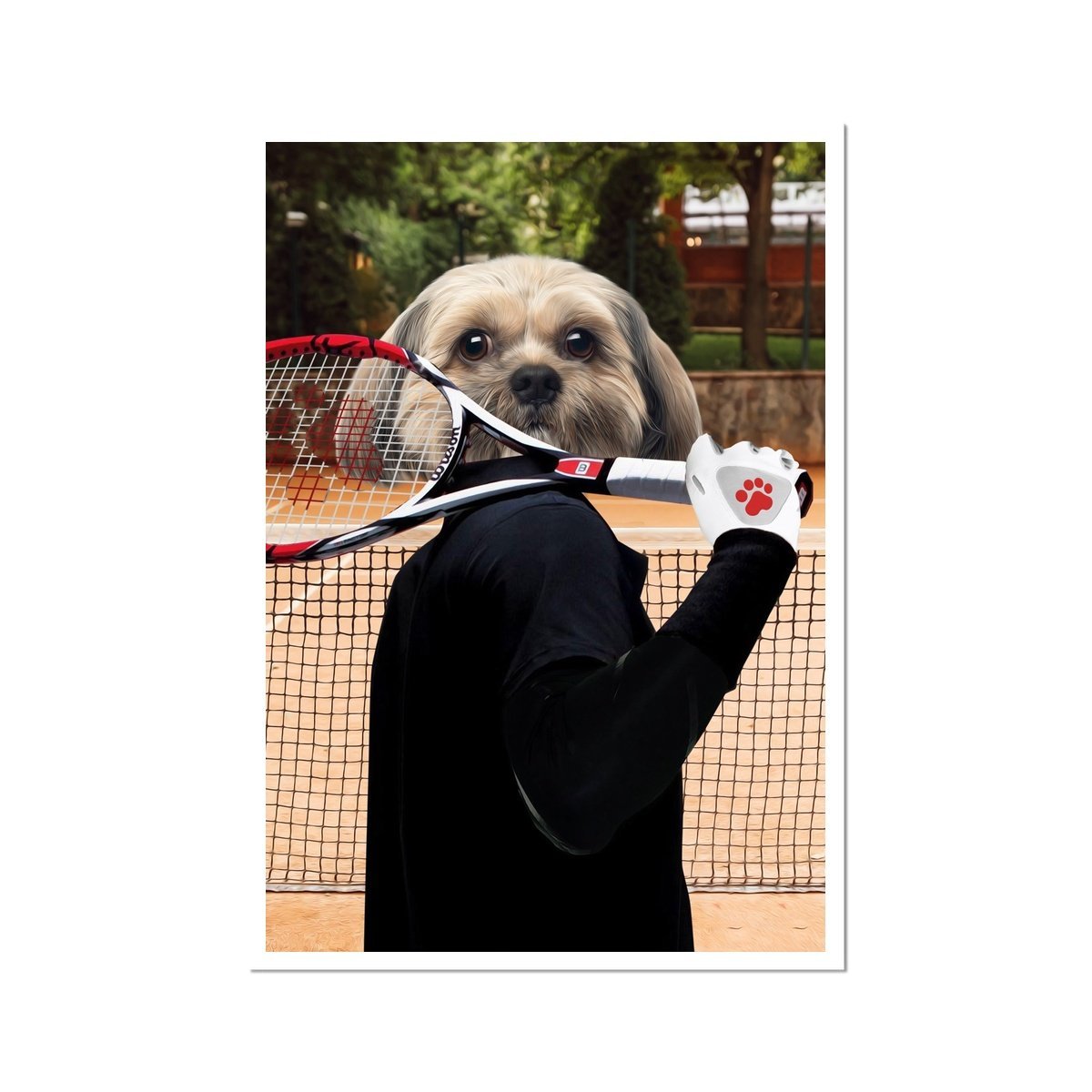 Pet Portraits | The Tennis Champion: Custom Pet Poster | Paw & Glory