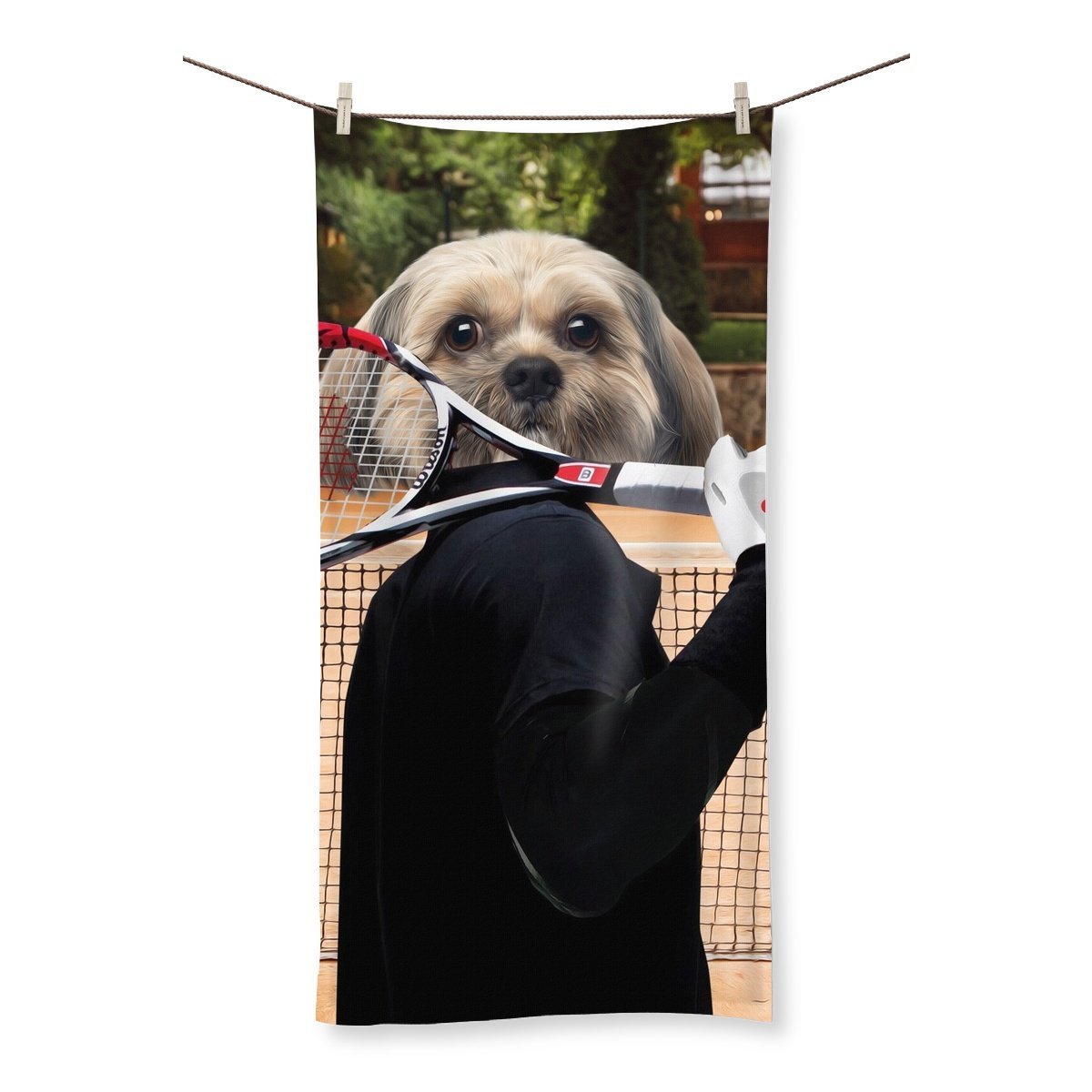 Pet Portraits | The Tennis Champion: Custom Pet Towel | Paw & Glory
